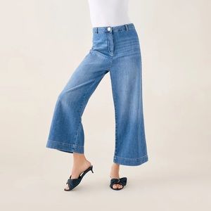 Zara Marine Cropped Culottes